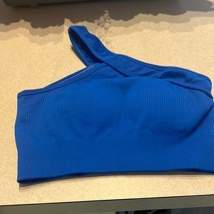 Blue sports bra